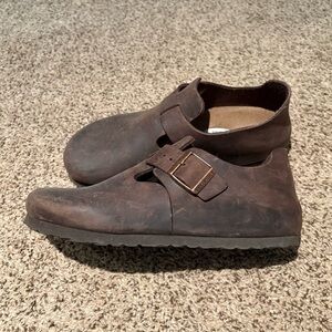 Birkenstock Dark Brown Leather Clogs